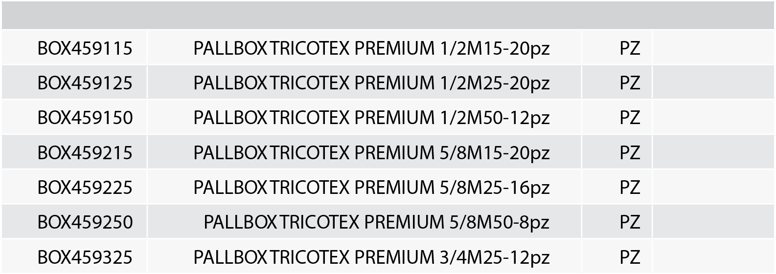 pallbox tricotex premium